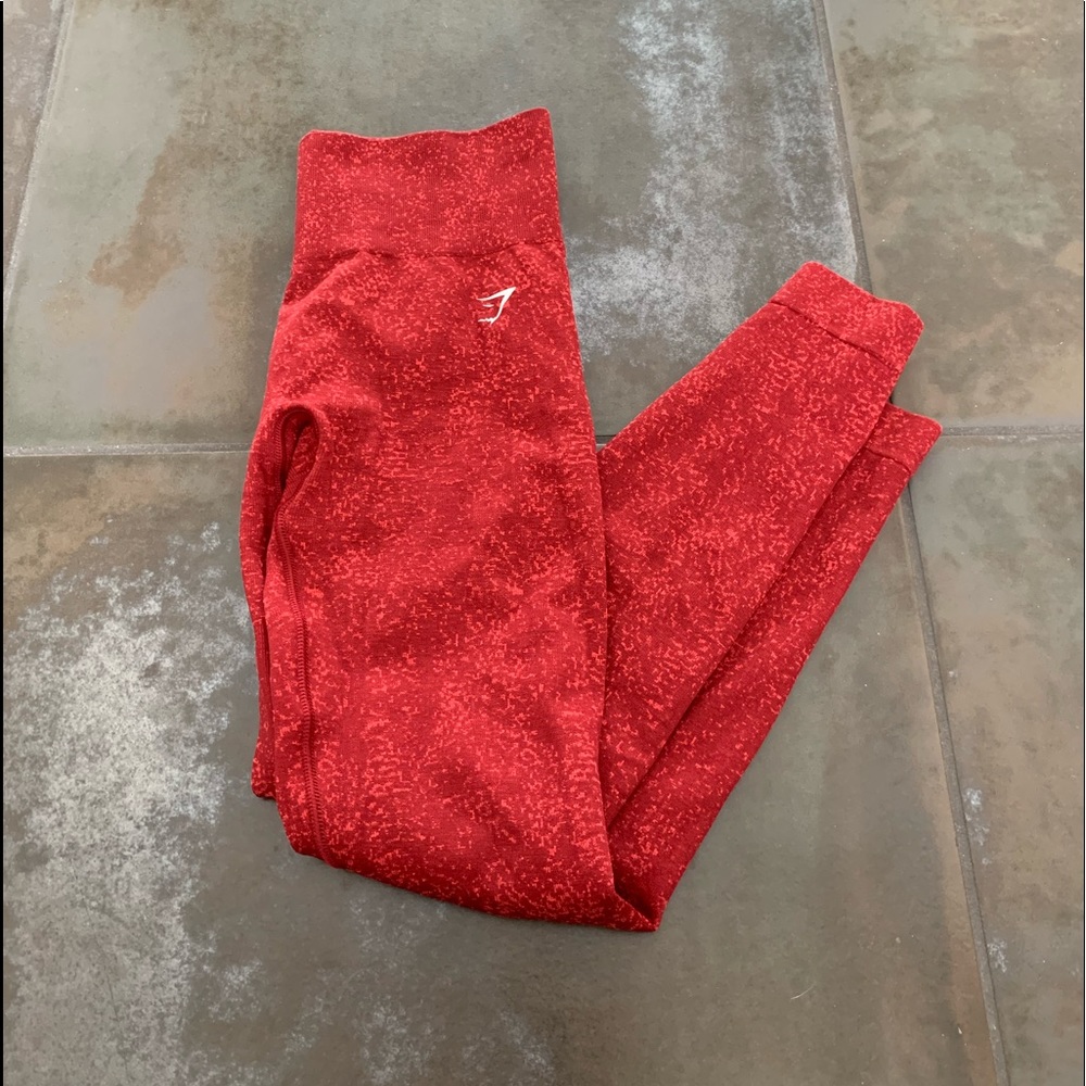 Gymshark red fleck tights